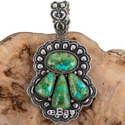 Squash Blossom Necklace Pendant SONORAN GOLD Turquoise Native American Old Styl