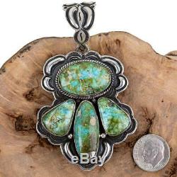Squash Blossom Necklace Pendant SONORAN GOLD Turquoise Navajo Old Vintage Style