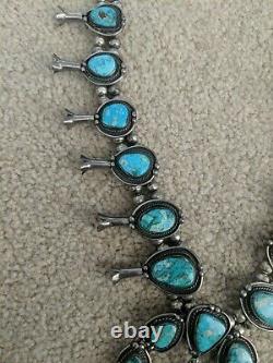 Squash blossom necklace vintage Handmade Native American Indian Jewelry