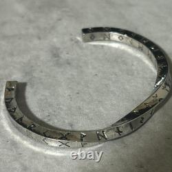 Stainless Steel Scandinavian Bangle Vintage 80s Mexican Native American Jewelry