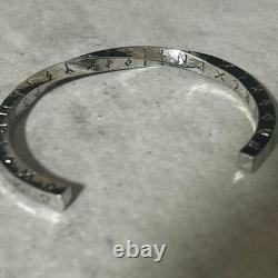 Stainless Steel Scandinavian Bangle Vintage 80s Mexican Native American Jewelry