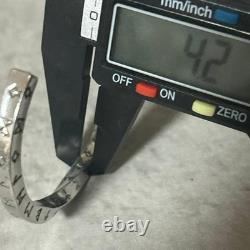 Stainless Steel Scandinavian Bangle Vintage 80s Mexican Native American Jewelry