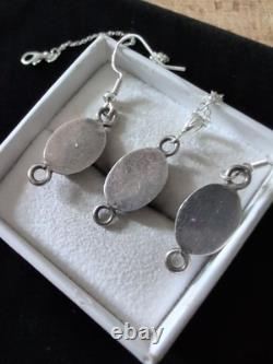 Sterling 925 Vintage Revival Native American Peace Lime Gaspeite Turquoise Rare