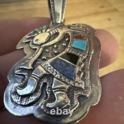 Sterling Silver. 925 Pendant Vintage Toning Handmade Native American Jewelry WOW