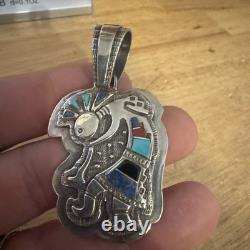 Sterling Silver. 925 Pendant Vintage Toning Handmade Native American Jewelry WOW