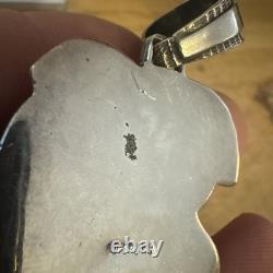 Sterling Silver. 925 Pendant Vintage Toning Handmade Native American Jewelry WOW