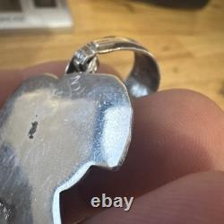 Sterling Silver. 925 Pendant Vintage Toning Handmade Native American Jewelry WOW