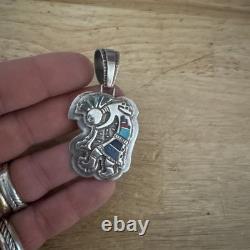 Sterling Silver. 925 Pendant Vintage Toning Handmade Native American Jewelry WOW