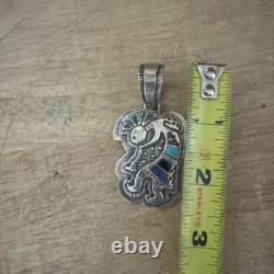 Sterling Silver. 925 Pendant Vintage Toning Handmade Native American Jewelry WOW