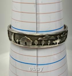 Sterling Silver Navajo Native American F. J. Henry Storyteller 6.5 28g VTG