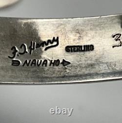 Sterling Silver Navajo Native American F. J. Henry Storyteller 6.5 28g VTG