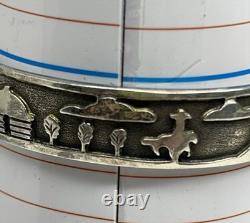Sterling Silver Navajo Native American F. J. Henry Storyteller 6.5 28g VTG