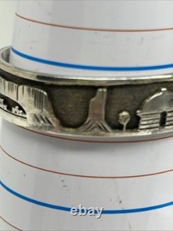 Sterling Silver Navajo Native American F. J. Henry Storyteller 6.5 28g VTG