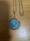 Sterling Silver Turquoise Spiral Necklace Vintage Native American Jewelry