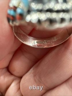 Sterling Vintage Silver Ring Native American Indian Chief Head Sz-11.5