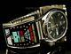 Stunning Old PAWN Navajo Vintage Sterling Mens INLAY Turquoise Watch Bracelet