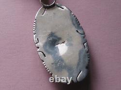 Stunning Vintage Native American Pendant Necklace Colorful Inlaid Stones