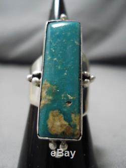Stunning Vintage Navajo Royston Turquoise Sterling Silver Yazzie Ring