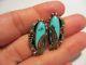 Stunning Vintage Navajo Sterling&turquoise Nakai Earrings-beautiful Stones! Nr