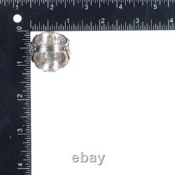 Sz11.5 Large Vintage Jerry Roan Navajo sterling silver, turquoise/coral ring