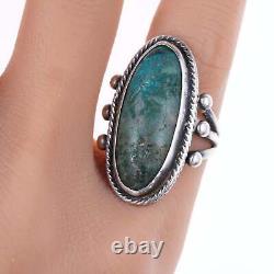Sz5 c1940's Vintage Native American Sterling/turquoise ring