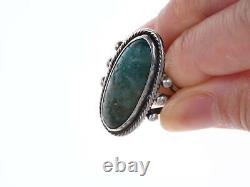Sz5 c1940's Vintage Native American Sterling/turquoise ring