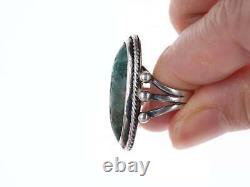 Sz5 c1940's Vintage Native American Sterling/turquoise ring