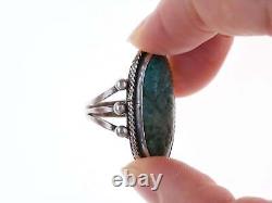 Sz5 c1940's Vintage Native American Sterling/turquoise ring