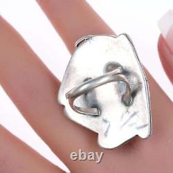 Sz7.5 Vintage Navajo silver and turquoise ring g