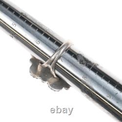 Sz7 Vintage Native American silver and turquoiise feather ring