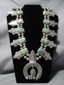 The Best Vintage Navajo Thomas Singer Sterling Silver Squash Blossom Necklace
