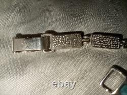Turquoise Bracelet Navajo Pawn Jewelry 7 3/4 Vintage Sterling Silver