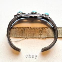 Turquoise Bracelet, Sterling silver Cuff. Vintage Jewelry, Dead Pawn, unsigned