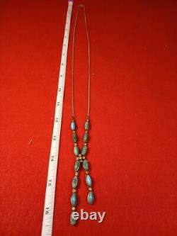 Turquoise Jewelry Native American Signed 16 Neclace Vintage