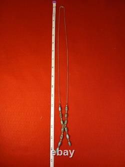 Turquoise Jewelry Native American Signed 16 Neclace Vintage