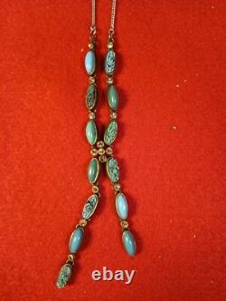 Turquoise Jewelry Native American Signed 16 Neclace Vintage