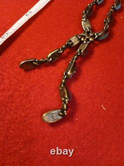 Turquoise Jewelry Native American Signed 16 Neclace Vintage