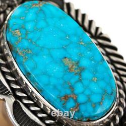 Turquoise Ring Sterling Silver AARON TOADLENA Natural Spiderweb Kingman 7