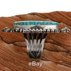 Turquoise Ring Sterling Silver AARON TOADLENA Natural Spiderweb Kingman 8 Navajo