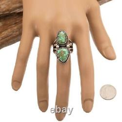 Turquoise Ring Sterling Silver SONORAN GOLD 7.5 Native American ALBERT JAKE