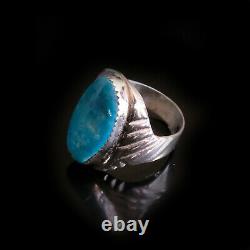 Turquoise Ring Vintage Style Silver Native American Indian Jewelry Navajo