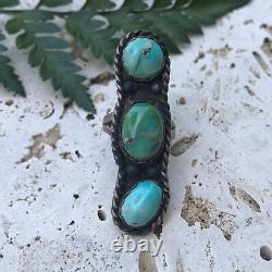 Turquoise & Sterling Silver Ring Vintage Turquoise Jewelry Multi Stone Rings