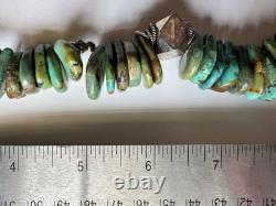 Turquoise and Sterling necklace Vintage Native American Inspired Navajo