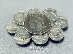 Unbelievable 98 Gram Navajo Sterling Silver Vintage Coins Buckle