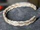VINTAGE 50's HEAVY HORSE WHISPERER NAVAJO STERLING Silver TWIST CABLE BRACELET