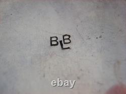 VINTAGE NAVAJO HAND STAMPED STERLING SILVER & TURQUOISE TRINKET BOX signed