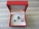 VINTAGE NAVAJO MARY DAYEA TURQUOISE STERLING SILVER RING + CUFF EARRINGS Sz 6.25