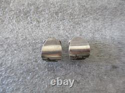 VINTAGE NAVAJO MARY DAYEA TURQUOISE STERLING SILVER RING + CUFF EARRINGS Sz 6.25