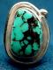 VINTAGE NAVAJO STERLING SILVER & FINE NATURAL NEVADA WEB TURQUOISE RING sz6.75