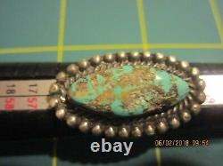 VINTAGE NAVAJO STERLING SILVER FRED HARVEY raised TURQUOISE ARROW RING sz 6.5